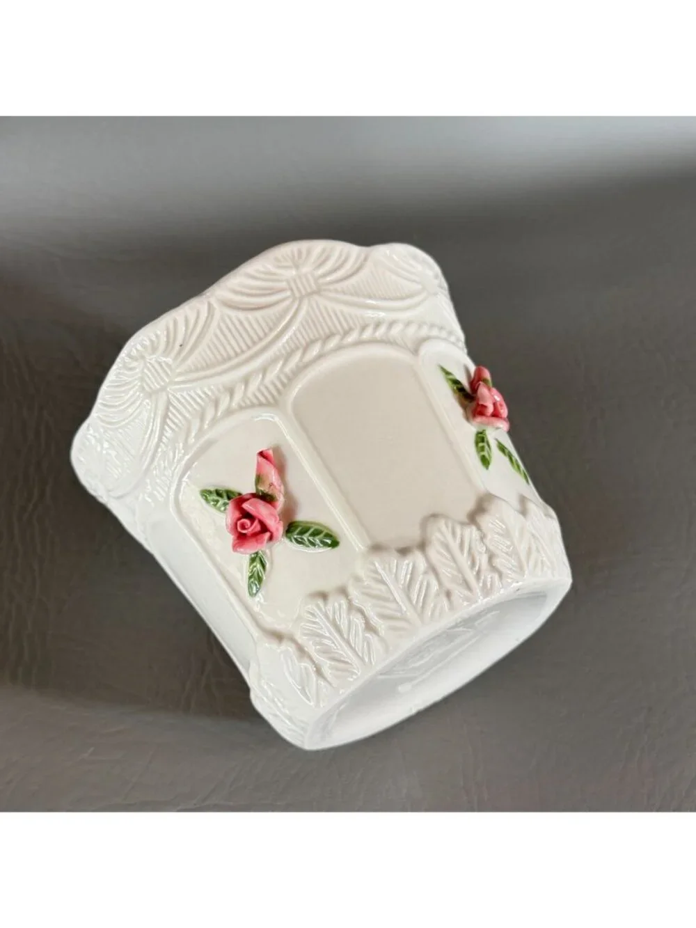 Vintage Bloom Rite Ceramic Rose Planter Cachepot Victorian Shabby Chic 5